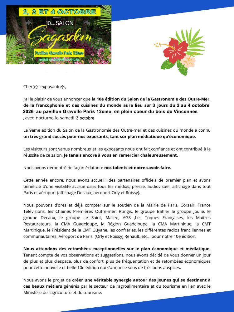Babette de Rozières - Message aux exposants Sagasdom 2026